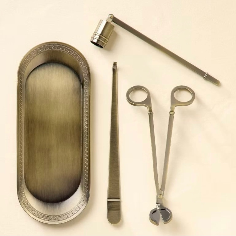 Brass Candle Accessories Kit (Set of 4) - Hearth & Hand with Magnolia